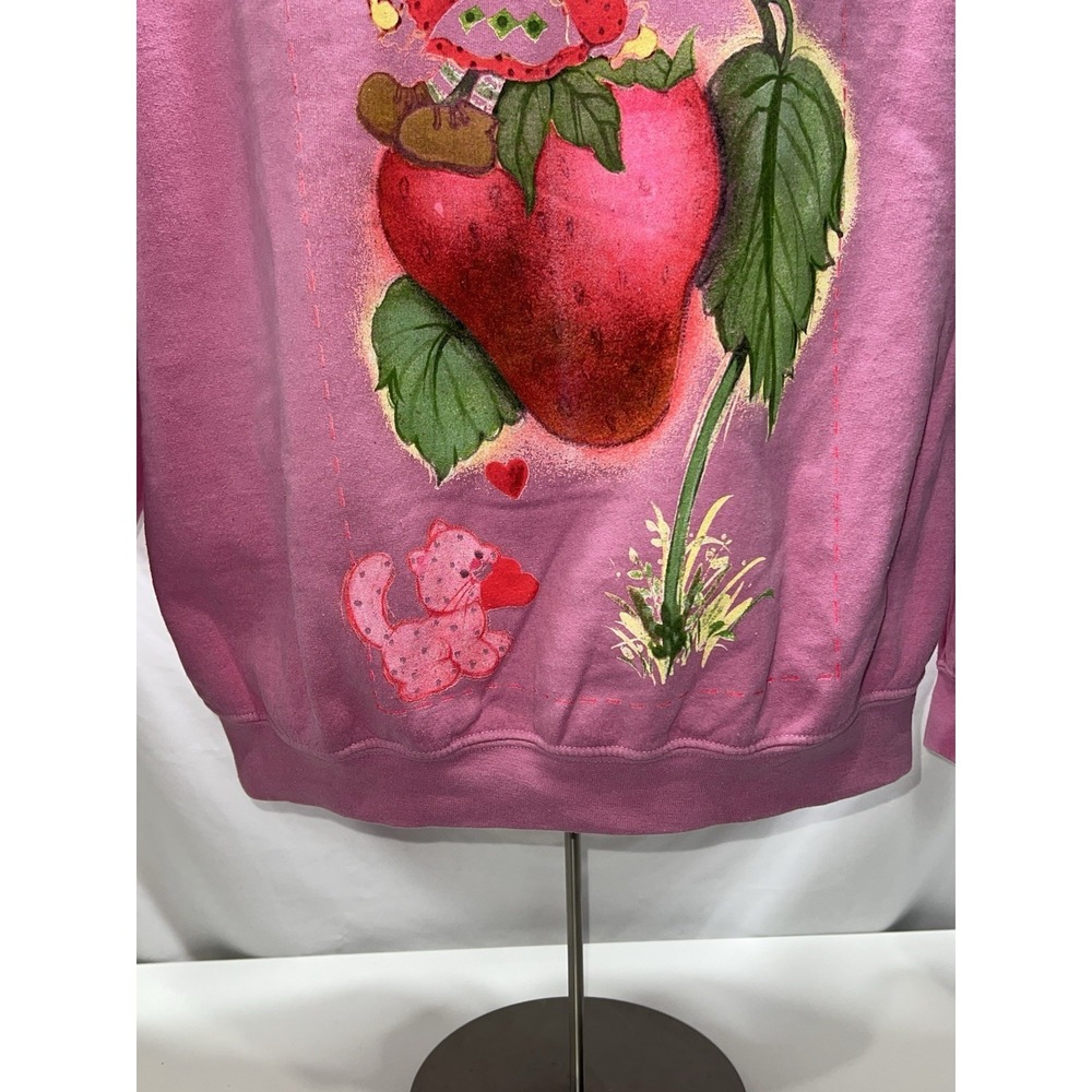 Pink Strawberry Shortcake Berry Christmas Sweatshirt Oversized 2XL Gildan - Picture 2 of 15